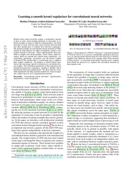 Learning a smooth kernel regularizer for convolutional neural networks