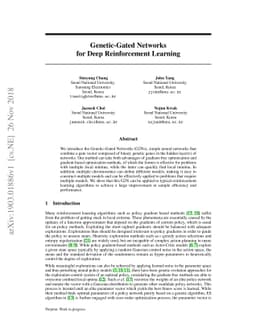 Genetic-Gated Networks for Deep Reinforcement