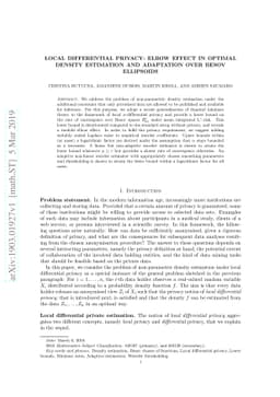 Local differential privacy: Elbow effect in optimal density estimation
  and adaptation over Besov ellipsoids