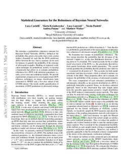 Statistical Guarantees for the Robustness of Bayesian Neural Networks