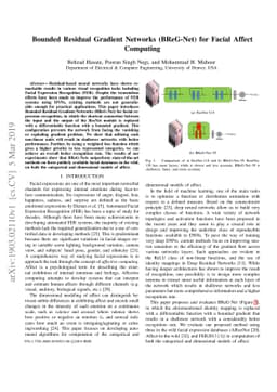 Bounded Residual Gradient Networks (BReG-Net) for Facial Affect
  Computing