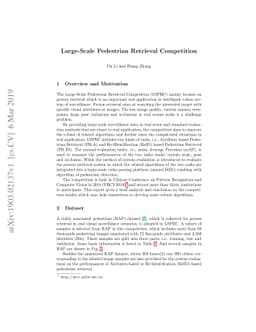 Large-Scale Pedestrian Retrieval Competition