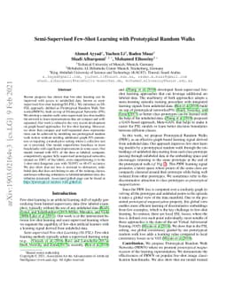 Semi-Supervised Few-Shot Learning with Prototypical Random Walks