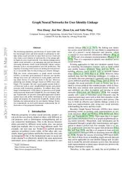 Graph Neural Networks for User Identity Linkage