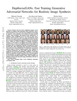 DepthwiseGANs: Fast Training Generative Adversarial Networks for
  Realistic Image Synthesis