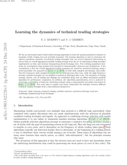 Learning the dynamics of technical trading strategies
