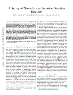 A Survey of Network-based Intrusion Detection Data Sets