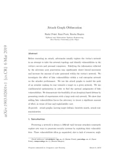Attack Graph Obfuscation