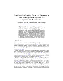 Hamiltonian Monte Carlo on Symmetric and Homogeneous Spaces via
  Symplectic Reduction