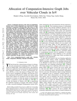 Allocation of Computation-Intensive Graph Jobs over Vehicular Clouds in
  IoV