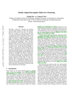 Doubly Aligned Incomplete Multi-view Clustering