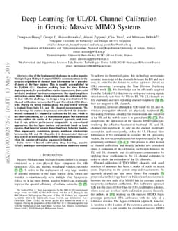 Deep Learning for UL/DL Channel Calibration in Generic Massive MIMO
  Systems