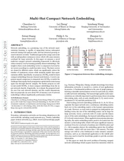 Multi-Hot Compact Network Embedding