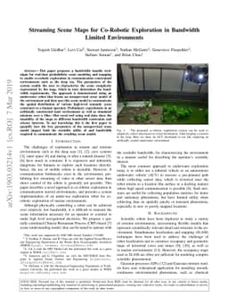 Streaming Scene Maps for Co-Robotic Exploration in Bandwidth Limited
  Environments