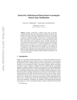 SeizureNet: Multi-Spectral Deep Feature Learning for Seizure Type
  Classification