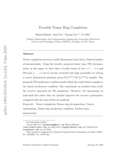 Provable Tensor Ring Completion