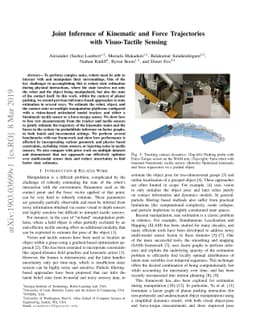Joint Inference of Kinematic and Force Trajectories with Visuo-Tactile
  Sensing