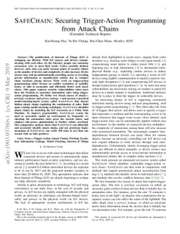 SAFECHAIN: Securing Trigger-Action Programming from Attack Chains
  (Extended Technical Report)