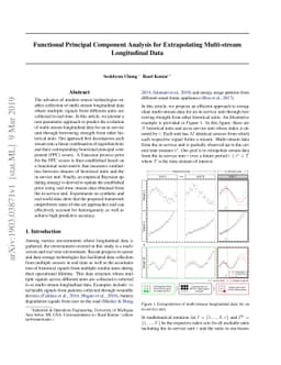 Functional Principal Component Analysis for Extrapolating Multi-stream
  Longitudinal Data