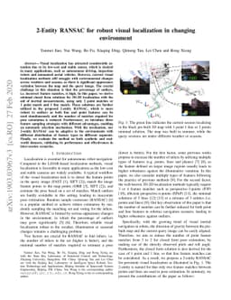 2-Entity RANSAC for robust visual localization in changing environment
