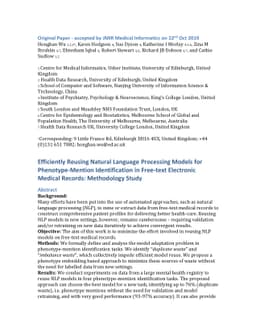 Efficiently Reusing Natural Language Processing Models for
  Phenotype-Mention Identification in Free-text Electronic Medical Records:
  Methodology Study