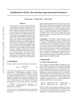 Likelihood-free MCMC with Amortized Approximate Ratio Estimators