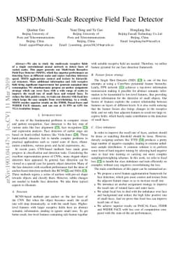 MSFD:Multi-Scale Receptive Field Face Detector