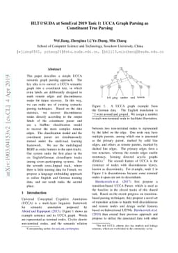 HLT@SUDA at SemEval 2019 Task 1: UCCA Graph Parsing as Constituent Tree
  Parsing