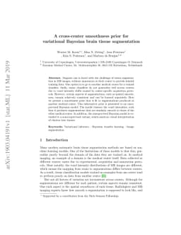 A cross-center smoothness prior for variational Bayesian brain tissue
  segmentation