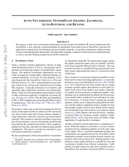 Auto-Vectorizing TensorFlow Graphs: Jacobians, Auto-Batching And Beyond