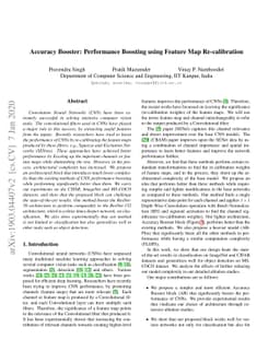 Accuracy Booster: Performance Boosting using Feature Map Re-calibration