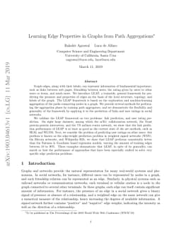 Learning Edge Properties in Graphs from Path Aggregations
