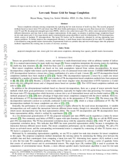 Low-rank Tensor Grid for Image Completion