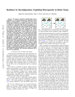 Resilience by Reconfiguration: Exploiting Heterogeneity in Robot Teams