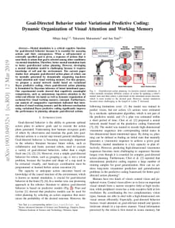 Goal-Directed Behavior under Variational Predictive Coding: Dynamic
  Organization of Visual Attention and Working Memory