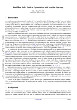 Real-Time Boiler Control Optimization with Machine Learning