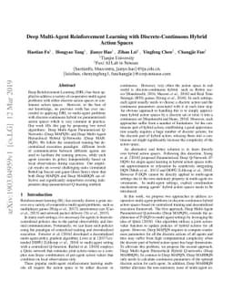 Deep Multi-Agent Reinforcement Learning with Discrete-Continuous Hybrid
  Action Spaces