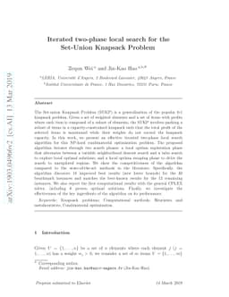 Iterated two-phase local search for the Set-Union Knapsack Problem