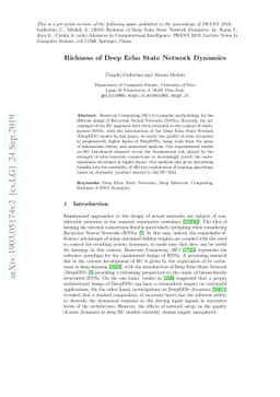 Richness of Deep Echo State Network Dynamics