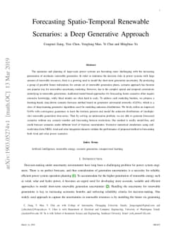 Forecasting Spatio-Temporal Renewable Scenarios: a Deep Generative
  Approach