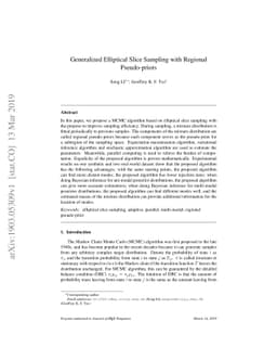 Generalized Elliptical Slice Sampling with Regional Pseudo-priors