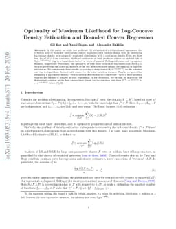 Optimality of Maximum Likelihood for Log-Concave Density Estimation and
  Bounded Convex Regression