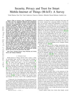 Security, Privacy and Trust for Smart Mobile-Internet of Things (M-IoT):
  A Survey