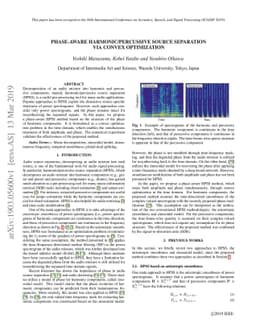 Phase-aware Harmonic/Percussive Source Separation via Convex
  Optimization