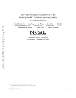 Basic Performance Measurements of the Intel Optane DC Persistent Memory
  Module