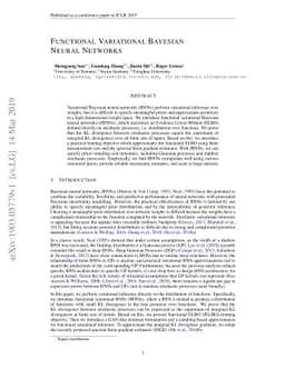 Functional Variational Bayesian Neural Networks