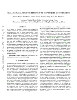 Scalable Facial Image Compression with Deep Feature Reconstruction