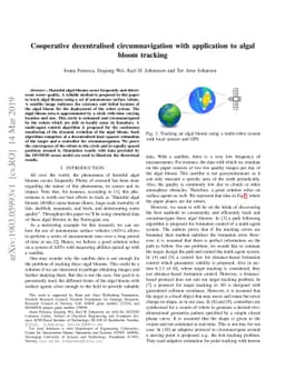 Cooperative decentralized circumnavigation with application to algal
  bloom tracking