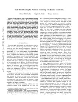 Multi-Robot Routing for Persistent Monitoring with Latency Constraints