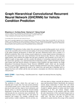 Graph Hierarchical Convolutional Recurrent Neural Network (GHCRNN) for
  Vehicle Condition Prediction
